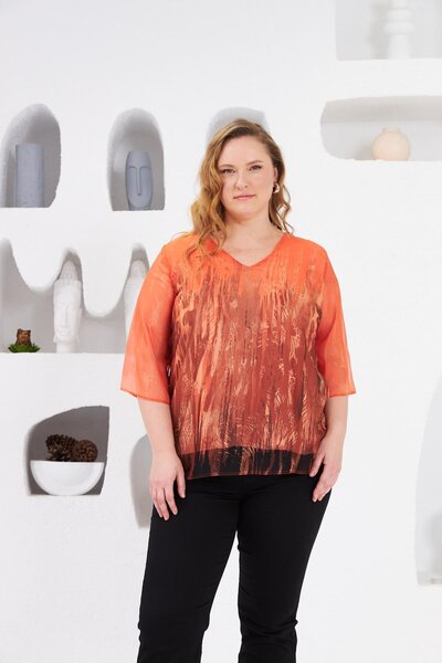 RMG Kadın RMG Büyük Beden Yeni Sezon Kollar Transparan Truvakar Kol Özel Dese...