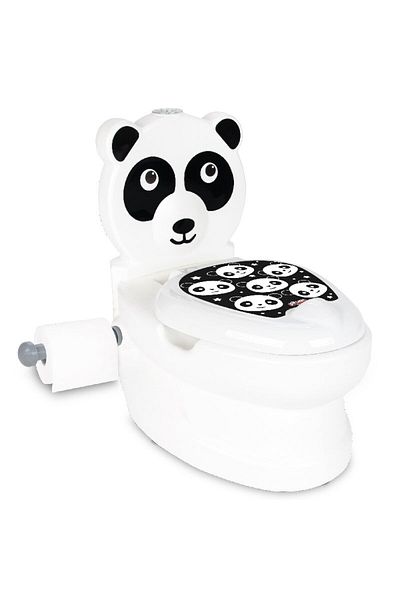 PİLSAN TOYS Educational Potty with Music and Lights for Children Pilsan Panda, Paper Holder, Age 18 Months +