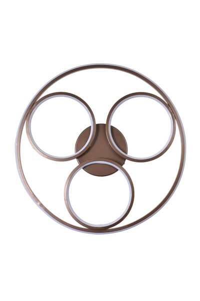 Modavize Berlin Modern Tasarım Yatak Odası - Salon - Mutfak Kahverengi Renk Beyaz Ledli 4 Lü Led Avize