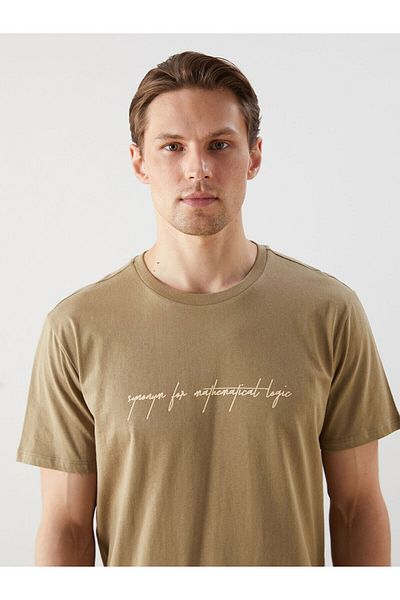 LC Waikiki Crew Neck Short Sleeve Printed Combed Cotton Men's T-Shirt
