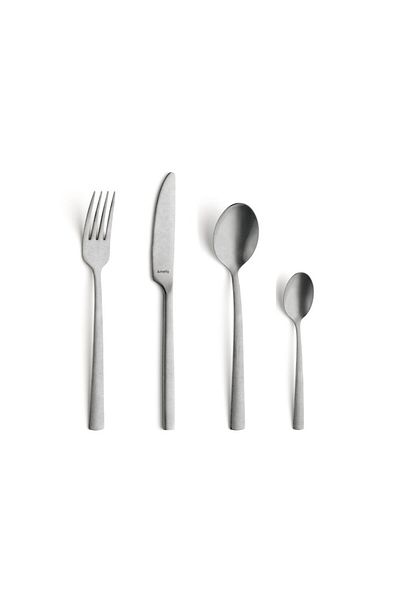 Amefa Vintage Grey Satin cutlery set, stainless steel, 2 mm, 16 pieces