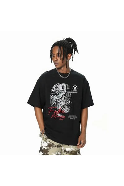 LOTS MODA Breezy 3-Pack Men's T-Shirts Set - Soft Cotton, Casual & Stylish Graphic Tees Ok