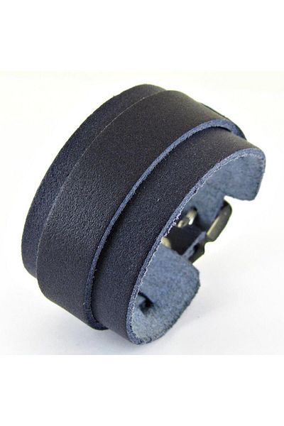 Takı Dükkanı Men's Leather Bracelet - Buckle and Wide Belt Model Adb13