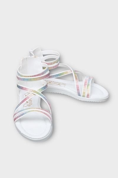 Liger Girl's Zippered Non-Slip Sole Ankle Sandals White