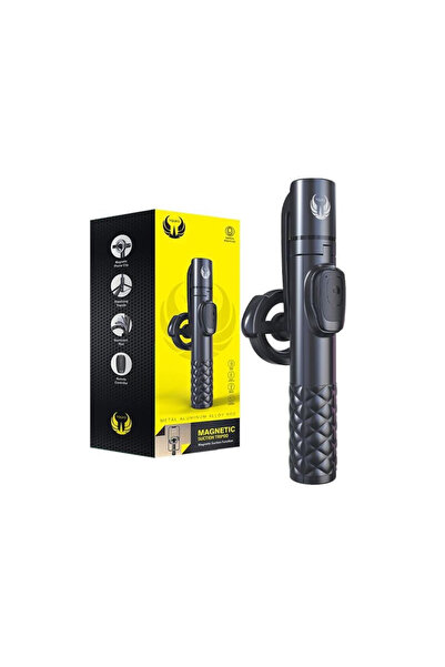 KARAKER حامل هاتف مغناطيسي ثلاثي مع عصا سيلفي بلوتوث قابلة للتمديد ودوران 360 درجة