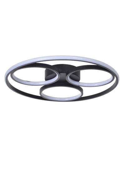 Modavize Berlin Modern Tasarım Yatak Odası - Salon - Mutfak Siyah Renk Beyaz Ledli 4 Lü Led Avize