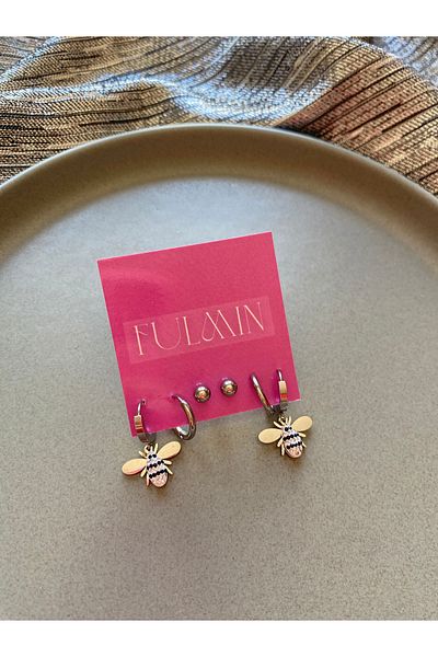Fulmin Bee Model Multiple Earrings