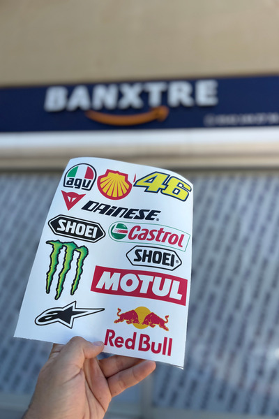 Banxtre مجموعة ملصقات مقاس A4 باللون الأبيض من العلامات التجارية الراعية للمح...