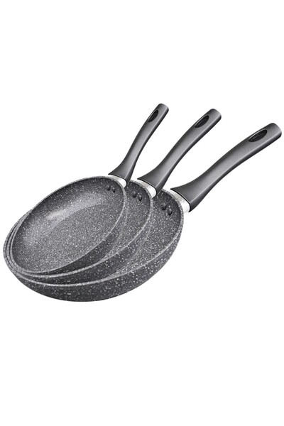 Carl Schmidt Sohn Set of 3 Emden pans, granite non-stick coating, 20-24-28 cm