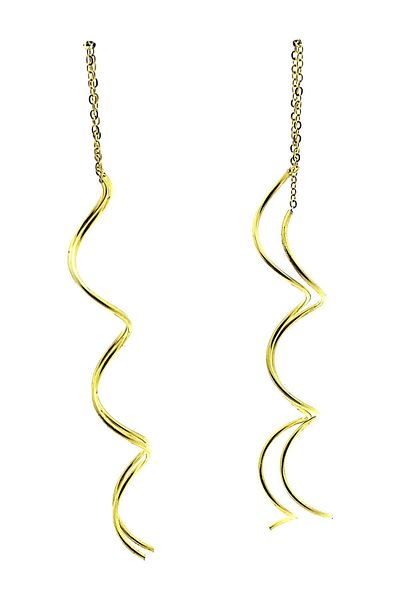 Takı Dükkanı Dangle Spiral Steel Earrings bck27