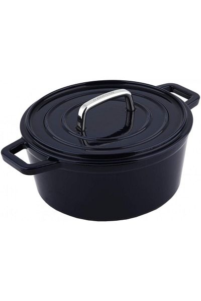 Carl Schmidt Sohn Cratiță CS Alpen Albastru închis, fontă emailată, 14 cm