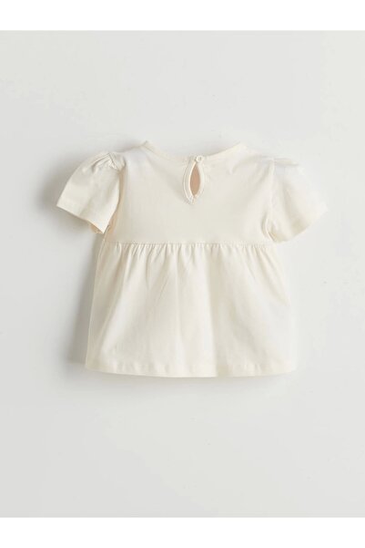 LC Waikiki Lcw Baby Beige Cotton Baby Girl Blouse and Capri Leggings 2-Pack