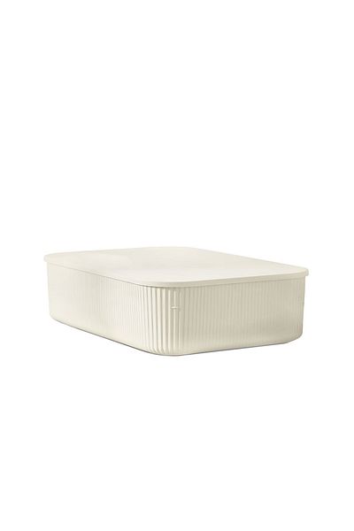 HOMİNG Homing Multi-Purpose Ecru Lid Jewelry Makeup Cosmetic Organizer Box 6.8 Lt 241442