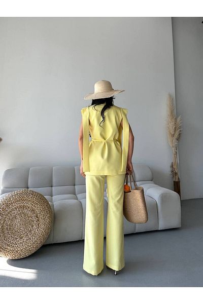 STMT BUTİK Oversize Tie Blazer Jacket & High Waist Trousers Suit – Suit Elegance