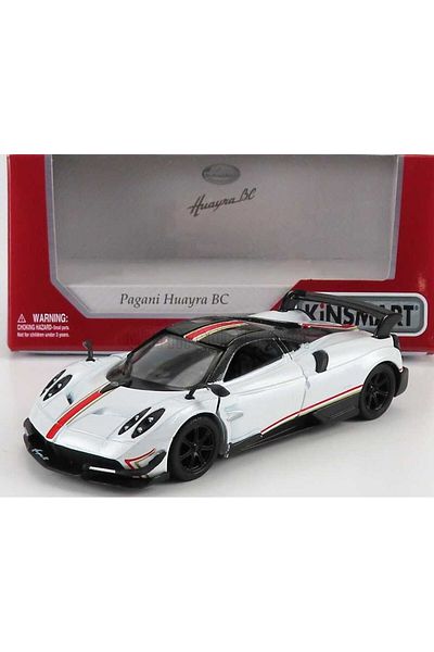JPT Model 2017 Pagani Huayra BC with printing & wing, white Kinsmart