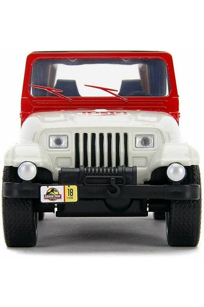 JPT Model Jada 1/32 Jurassic Park Jeep Wrangler, grey/red