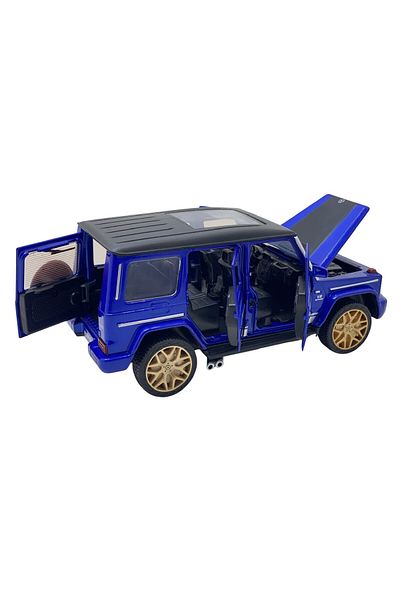 JPT Blue Mercedes G replica model with sounds and lights, 1:32 scale.