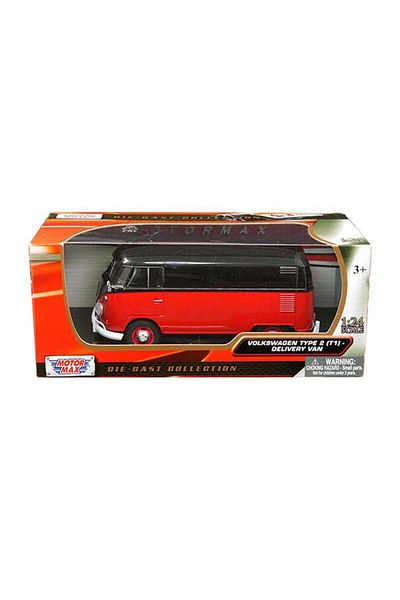 JPT Model Volkswagen T1 black red 1:24 delivery van