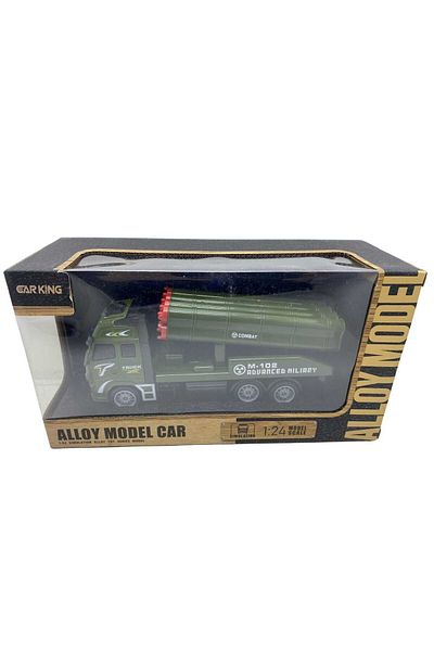 JPT Metal and plastic model of an army truck with multiple rocket launchers 1:24