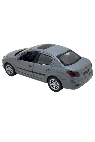 JPT Metal model replica Peugeot 206 gray, with sounds and lights