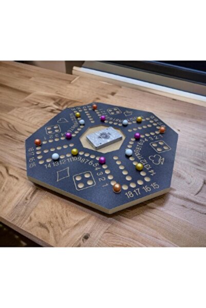 MARAH TOYS لوحة لعبة جاكارو محمولة عالية الجودة لأربعة لاعبين 40×40 سم (ألوان...