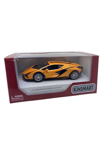 JPT Model Lamborghini Sian, orange in window box 1/36 Kinsmart