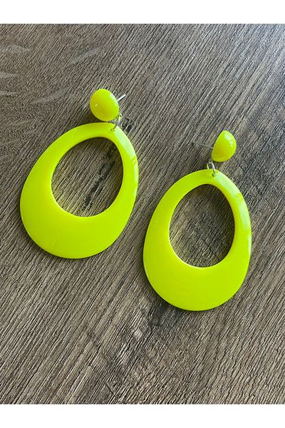 Büyük Hanım Bohemian Style Acrylic Modern Yellow Earrings