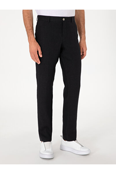 Cacharel Siyah Slim Fit %100 Keten Pantolon 50306223-VR046