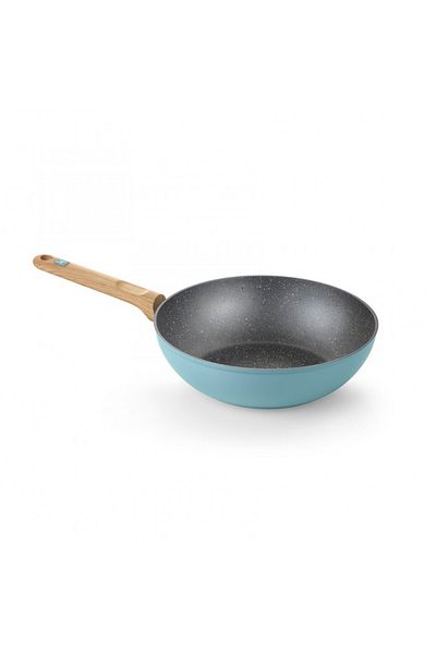 Bra Nordik wok pan, aluminum, full induction base, non-stick coating, 4 mm, 28 x 10 cm