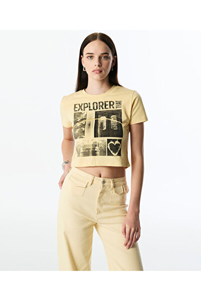 Twist SLOGAN BASKILI CROP T-SHIRT