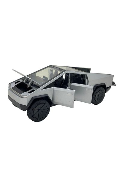 JPT Tesla Cybertruck silver metal model replica 1:32 with sounds, lights and springs