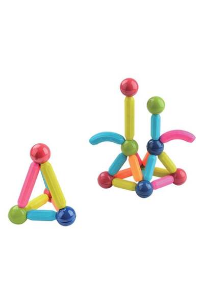OEM Set 36 Bare magnetice de construit, Magnetic Bars Multicolor, Varsta reco...