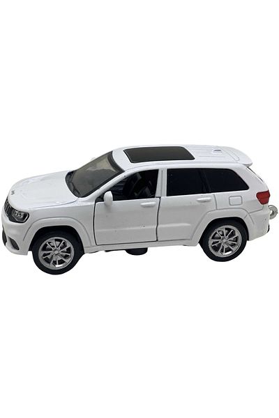 JPT Jeep Grand Cherokee SUV replica model, length 10 cm, white, with interactive functions