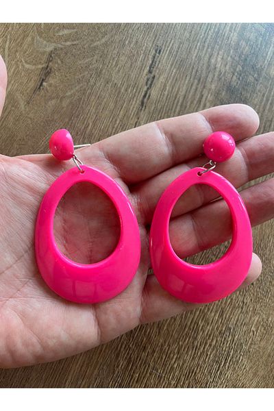 Büyük Hanım Bohemian Style Acrylic Modern Pink Earrings
