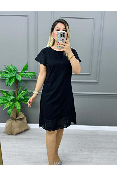 DEMO Fistolu güpürlü Pamuklu Elbise