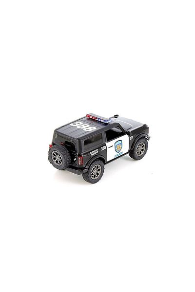 JPT Model 1/36 2022 Ford Bronco Police, black/white Kinsmart