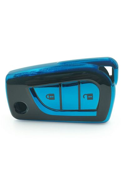 Toyota Hilux 2023 2 Button Remote Key Fob TPU Case Blue, Durable Car Key Cover, 1 Piece