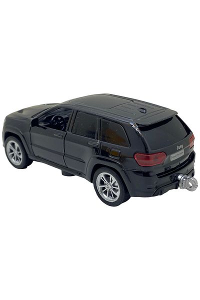 JPT Jeep Grand Cherokee SUV replica model, length 10 cm, black, with interactive functions