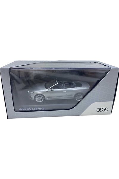 JPT 1/43 scale model 2017 Audi A5 Cabriolet, metallic silver