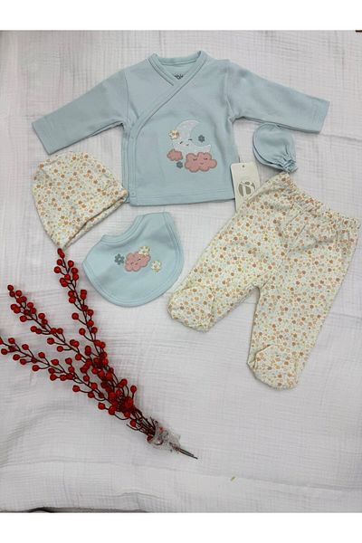 Bebitof Cute Aybalam 5 Piece Boxed (Newborn) Hospital Outfit Set