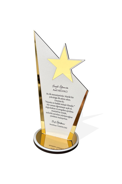 HediyeHanesi Kişiye Özel Plaket - Ahşap Plaket - Mezuniyet Hatırası - Okul Pl...