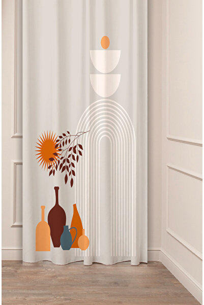 GREENDECOR مزهرية زهور أوراق باستيل بوهيمية تصميم خاص مطبوعة رقمية (جناح واحد...