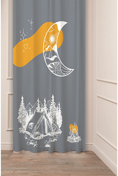 GREENDECOR التخييم القمر الطبيعة الجبل الشمس شجرة الصنوبر الباستيل البوهيمي ت...