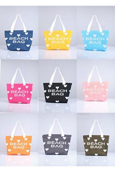 Sebir Moda Τσάντα παραλίας με μοτίβο καρδιάς