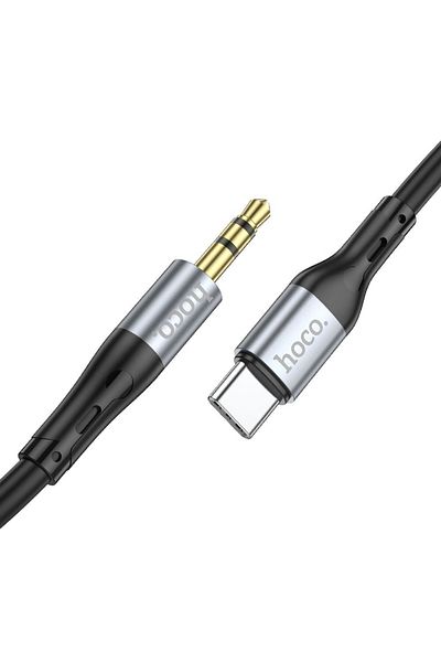REDz Accessories Cable Hoco Aux Jack 3.5 Mm To Type-c, Fast Charge, Hoco Upa22, 1m, Black