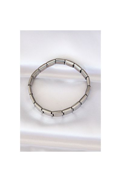 maarketim 316L Steel Silver Color Unwritten Nominaition Model Women's Bracelet