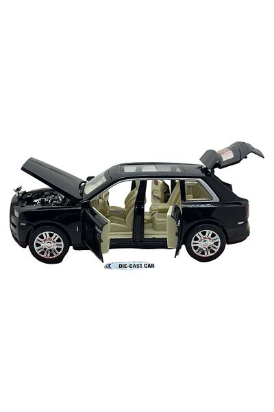 JPT Rolls Royce SUV Die-Cast Model 1:24 Black - sounds, lights and spring - 20cm