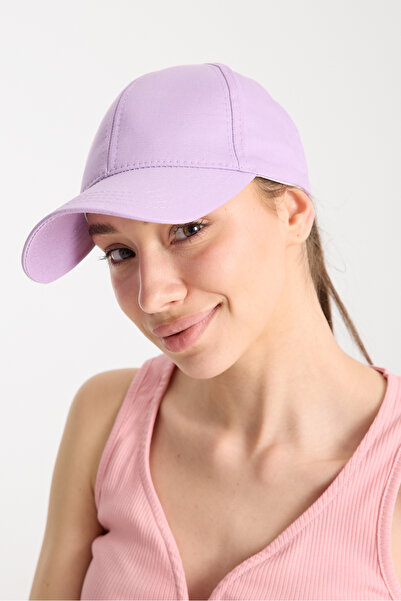 Moda Days Γυναικείο καπέλο μπέιζμπολ σε λιλά απόχρωση με ρυθμιζόμενο Velcro σ...