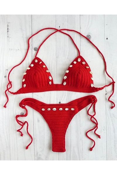 ZAHandmade Hand Knitted Brazilian Bikini Set