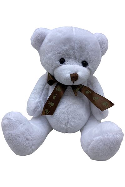 JPT White teddy bear plush toy maxi - teddy bear baptism arrangement